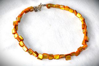 Κολιέ από όστρακα mother of pearl sterling silver 925 από κλείσιμο καταστήματος SST023
