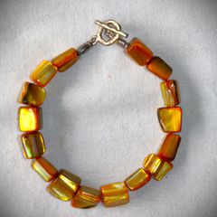 Βραχιόλι από όστρακα mother of pearl sterling silver 925 από κλείσιμο καταστήματος SST024