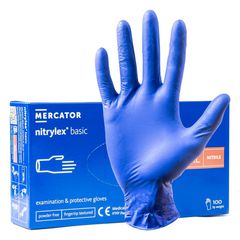 Κωδ.318284 ΓΑΝΤΙΑ ΝΙΤΡΙΛΙΟΥ MERCATOR NITRYLEX BASIC ΣΕ ΜΠΛΕ ΧΡΩΜΑ X-LARGE (XL) ΑΜΙΟ - 100 ΤΕΜ. τηλ.215-215-8211