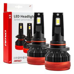 Κωδ.320352 ΛΑΜΠΕΣ LED CAN-BUS HΒ3 9005 9>16V 90W 6.500K 9900lm (ΜΕ ΑΝΕΜΙΣΤΗΡΑΚΙ) X3 SERIES AMIO - 2 Τεμ. τηλ.215-215-8211