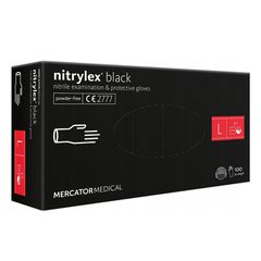 Κωδ.320360 ΓΑΝΤΙΑ ΝΙΤΡΙΛΙΟΥ MERCATOR NITRYLEX BASIC ΣΕ ΜΑΥΡΟ ΧΡΩΜΑ LARGE (L) AMIO - 100 Τεμ. τηλ.215-215-8211