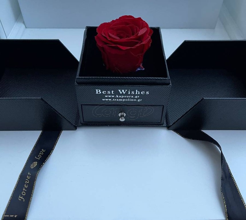 Forever Rose Κόκκινο, με θήκη κοσμήματος σε πολυτελές κουτί 32cm X 10cm X 11cm