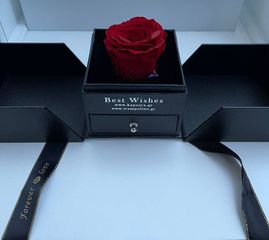 Forever Rose Κόκκινο, με θήκη κοσμήματος σε πολυτελές κουτί 32cm X 10cm X 11cm
