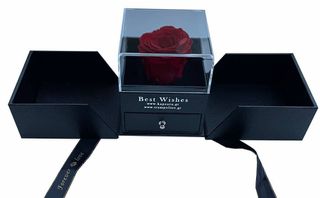 Forever Rose Κόκκινο, με θήκη κοσμήματος σε πολυτελές κουτί 32cm X 10cm X 11cm-thumb-4