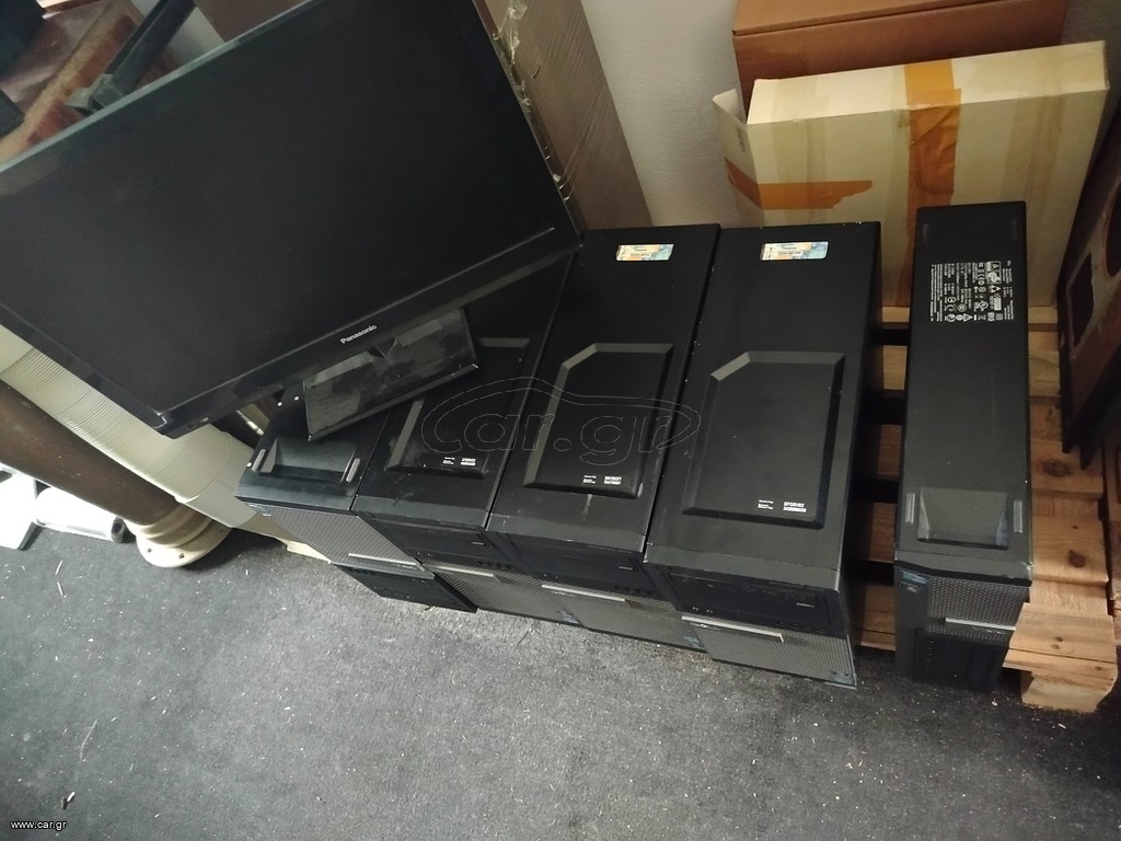 5 υπολογιστες Dell, 2 οθόνες,1 laptop HP.