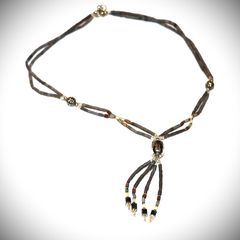 Κολιε Ημιπολύτιμοι λίθοι Αχάτης Ασήμι sterling silver 925 από κλείσιμο καταστήματος SST036