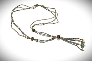 Κολιε Ημιπολύτιμοι λίθοι Αχάτης Ασήμι sterling silver 925 από κλείσιμο καταστήματος SST040