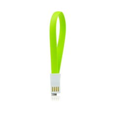 USB καλώδιο με μαγνήτη - micro USB universal με μήκος 20cm σε πράσινο χρώμα