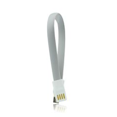 USB καλώδιο με μαγνήτη - micro USB universal 20cm σε γκρι χρώμα