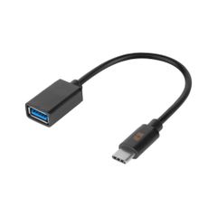 Αντάπτορας USB 3.0 - USB type-C OTG F/M με μήκος15cm Rebel σε μαύρο χρώμα & ταχύτητα έως 640 MB/s
