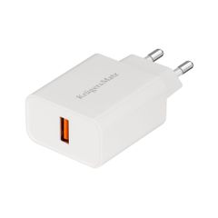 Φορτιστής USB-A 18W με λειτουργία Quick Charge Kruger λευκό χρώμα