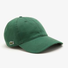 Καπέλο Lacoste Jockey Unisex Twill Green οργανικό βαμβάκι