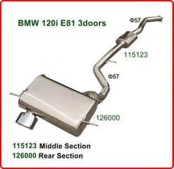 Σύστημα εξάτμισης για BMW 120i E81 3Doors