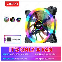 JEYI RGB CPU Cooler 12cm PWM Fan (ΣΦΡΑΓΙΣΜΕΝΟ)