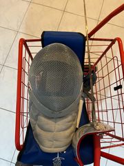 ξιφασκία, μάσκα, σπάθη με θήκη, γάντι