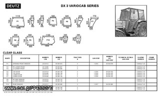 DEUTZ DX 3 VARIOCAB SERIES ΓΝΗΣΙΑ ΚΡΥΣΤΑΛΛΑ ΚΑΜΠΙΝΑΣ