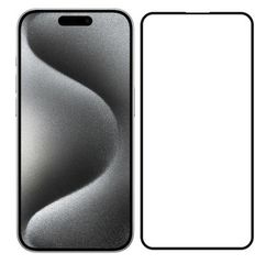 Full Face Tempered Glass Προστατευτικό γυαλί Μαύρο για iPhone 15 Pro Max 5G