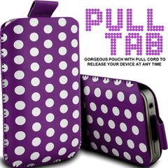 Θήκη για το iPod Touch μώβ με άσπρες βούλες (OEM)