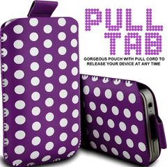 Θήκη για το iPod Touch μώβ με άσπρες βούλες (OEM)