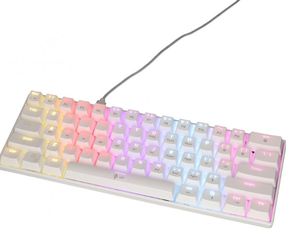 LAMTECH RGB MECHANICAL GAMING KEYBOARD BLUE SWITCH WHITE WITH TYPE-C PORT 'PLUTO'