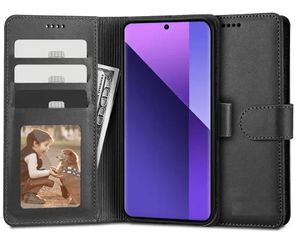 ΘΗΚΗ ΠΟΡΤΟΦΟΛΙ ΣΥΝΘΕΤΙΚΗ ΔΕΡΜΑΤΙΝΗ ΓΙΑ XIAOMI REDMI NOTE 13 5G ΜΑΥΡΟ (oem)