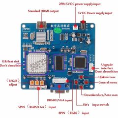 CGA TO HDMI vedio Converter RGBS / CGA / EGA To HDMI Converting Board PCB for HD LCD Monitor Arcade Game Cabinet Machine