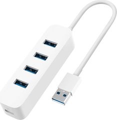 Xiaomi USB 3.0 Splitter USB 3.0 Hub 4 Θυρών με σύνδεση USB-A Λευκό