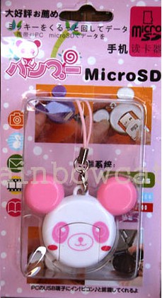 Panda USB2.0 MicroSD Card Reader (Pink) (OEM)