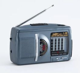 Sunny Φορητό Ηχοσύστημα C-908 με Κασετόφωνο / Ραδιόφωνο σε Μπλε Χρώμα