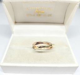 CLASSIC TRINITY στυλ Cartier Τρίχρωμο Δαχτυλίδι Χρυσό 14Κ A90816 TIMH 375 EYΡΩ