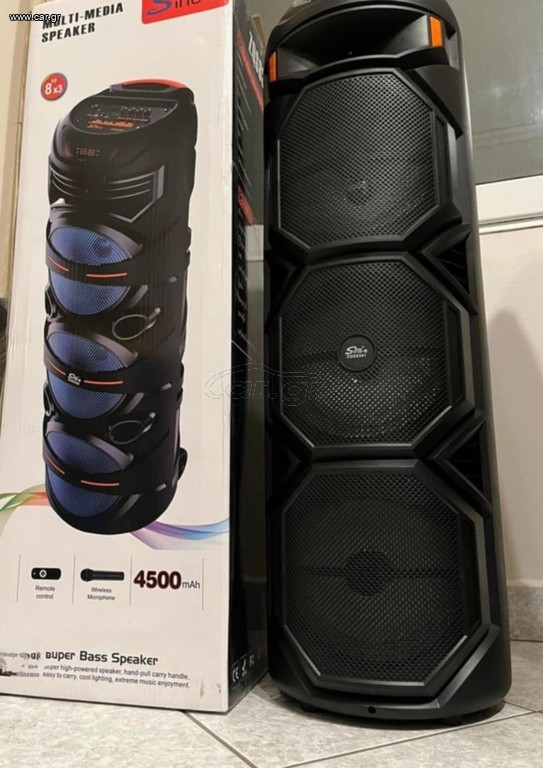Ηχείο bluetooth 3*8 karaoke