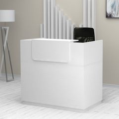 Γραφείο υποδοχής - reception Lemmon Megapap χρώμα λευκό 120x70x110εκ