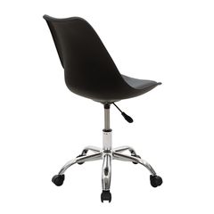 Καρέκλα γραφείου εργασίας Gaston II pakoworld PP-PU μαύρο -127-000024