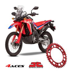 Honda CRF 300 L / Rally - Γρανάζι Πίσω JT Αλουμ. “RaceLite”  Κόκκινο 40Τ