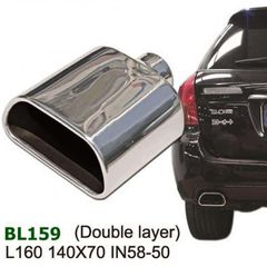 Universal Stainless Steel Exhaust Tip Trapezium Full 140×70 58-50mm