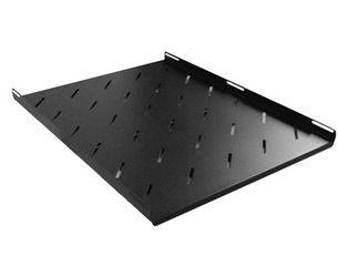 Ράφι σταθερό 4 σημείων Β65 διάτρητο για RACK 19" 1U επιδαπέδιο Β100 αντοχής έως 150kg DATEUP