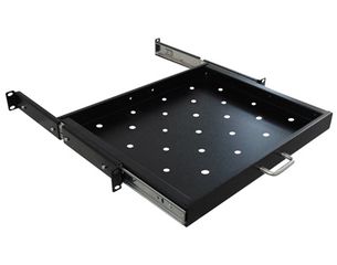 Ράφι τηλεσκοπικό 1U Β36.6 διάτρητο για καμπίνα RACK επιδαπέδια Β60 αντοχής έως 20kg DATEUP