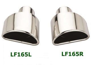 Universal Stainless Steel Exhaust Tip Half Moon Style 80×145 L210 ID63