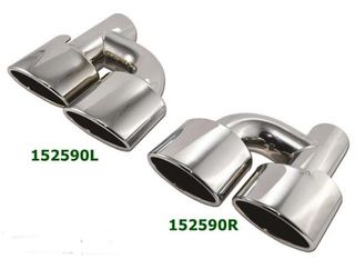 Universal Stainless Steel Exhaust Tips Dual Mercedes AMG Style Off-Center 250×84 L260-240 IN64