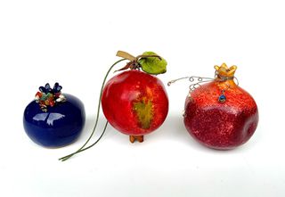 3 Κεραμικά Διακοσμητικά Ρόδια Γούρια