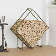 Ράφι για καυσόξυλα Ελαιοπράσινο 100x25x100 cm 864290