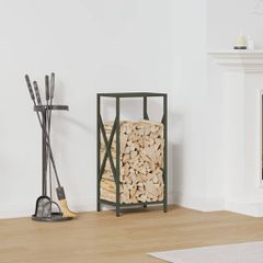 Ράφι για καυσόξυλα Ελαιοπράσινο 34x25x70cm Ατσάλι ψυχρής έλασης 864322
