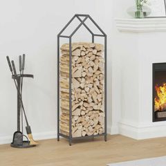 Ράφι για καυσόξυλα Ανθρακί 40x25x120 cm Ατσάλι ψυχρής έλασης 864301