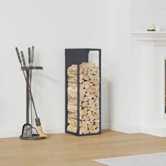 Ράφι για καυσόξυλα Ανθρακί 25x25x80 cm Ατσάλι ψυχρής έλασης 864265