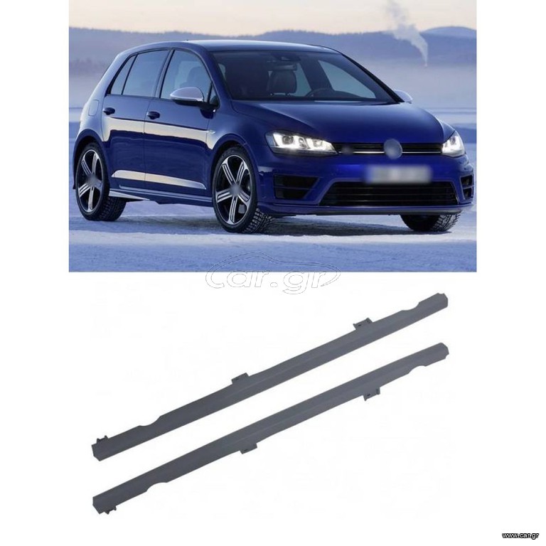 Πλαινά Μασπιέ Για VW Golf VII (7 & 7.5) 12-20 R Look Από Abs Πλαστικό 2 Τεμάχια