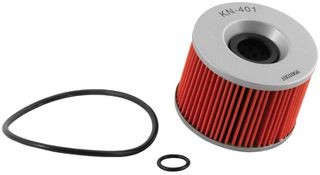 ΦΙΛΤΡΟ ΛΑΔΙΟΥ  K KN-401. HONDA CB, CBX, CJ, GL; KAWASAKI EL, EX, GPX, GPZ, GT, GTR, KDX, KX, KZ, NINJA, Z, ZG, ZL, ZN, ZR, ZR-7, ZRX, ZX, ZZR; TRIUMPH ADVENTURER, AMERICA, DAYTONA 250-1300 1969-2015