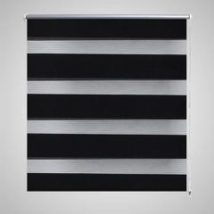 vidaXL Στόρι Ζέβρα 60,9 x 120 εκ. Πλάτος Υφάσματος 56,7 εκ. Μαύρο