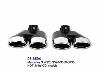 Mercedes S Class W220 S320S350S430 Exhaust Tips Dual Oval Set