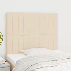 vidaXL Κεφαλάρι Κρεμ Ύφασμα 100x5x118/128 εκ.