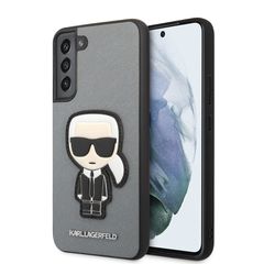 Karl Lagerfeld Ikonik Patch Saffiano Hard Case Θήκη προστασίας από δερματίνη – Samsung Galaxy S22 Plus γκρι – KLHCS22MOKPG